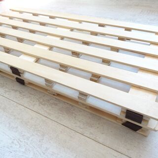 500円 4つ折り すのこ ベッド（シングルサイズ）ニトリ マットレスの下に敷いてくださいの画像