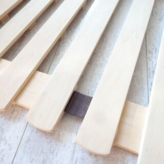 500円 4つ折り すのこ ベッド（シングルサイズ）ニトリ マットレスの下に敷いてくださいの画像