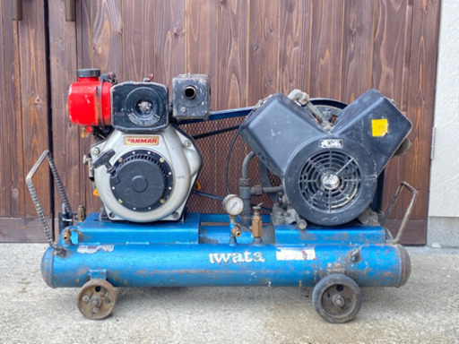 ※直接引取限定※ イワタ ディーゼル SUDA 222P 実働品 エアー コンプレッサー IWATA