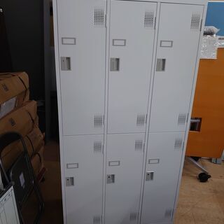 【店舗同時販売中】豊國工業　6人用スタンダートロッカー　鍵付　TLKーS6　【店頭ご来店購入限定】の画像