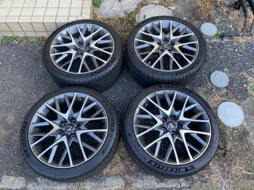 レクサス RC350 Fスポーツ 純正タイヤホイールセット センサー付き