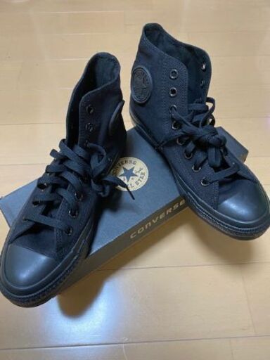 コンバース　ハイカット　ブラック✕ブラック【新品】25.0㎝