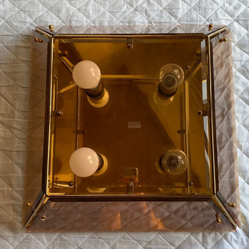 ガラス　シーリングライト　照明器具　LED対応　　譲ります。