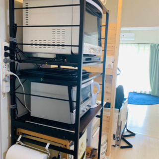 【お取引中】レンジ台 レンジラック キッチン収納の画像