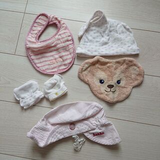 女の子セット スタイ ミトン 帽子 出産準備の画像