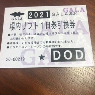 GALA湯沢/ガーラ湯沢　リフト券(1)
