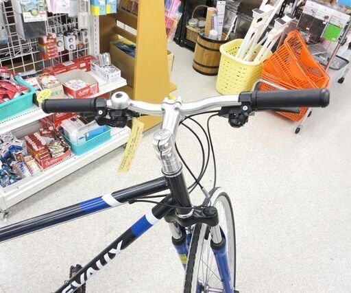►自転車 700C クロスバイク 7×3切替 スタンド付き ブラック シェボー ☆ PayPay(ペイペイ)決済可能 ☆ 札幌市 北区