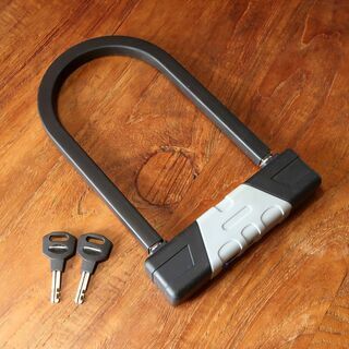 U型シャックルロック　ディンプルキー2個付き　頑丈タイプ　自転車...