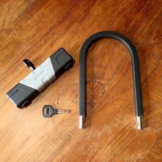 U型シャックルロック　ディンプルキー2個付き　頑丈タイプ　自転車用品　鍵　カギ　U字ロックの画像