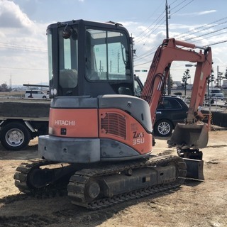 ユンミ 日立 キャビン付ユンボ ZX35U-2/ハサミ付/キャビン付/ワンオーナー