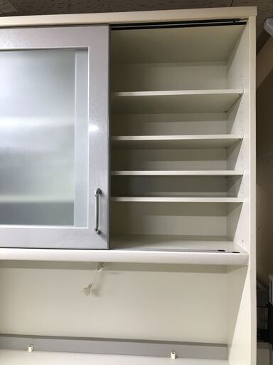 (売約済み)人気ブランド Pamouna パモウナ キッチンボード ホワイト 白 食器棚 レンジ台 幅110 おしゃれ 収納