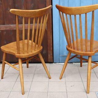 クラッシュゲート CALL ダイニングチェア 2脚セット タモ ウィンザーチェア クラッシュゲート CALL ダイニングチェア 2脚セット タモ