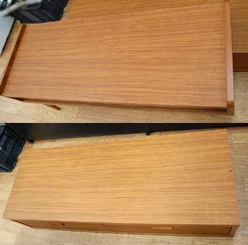 スライド式 テレビ台 伸縮テレビ台 幅113×奥行39×高さ41cm 引出し付 ブラウン/茶 木製 伸縮テレビボード 伸縮AVボード 