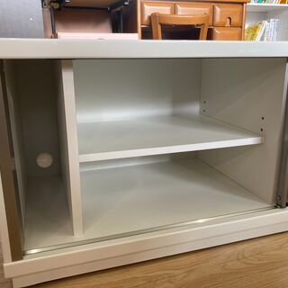 テレビ台　ホワイト　美品　半鏡面の画像