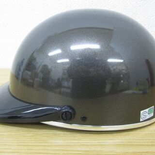 北川工業 バイク用 半帽ヘルメット パールブラック 125cc以下用 ハーフヘルメット 半ヘルの画像