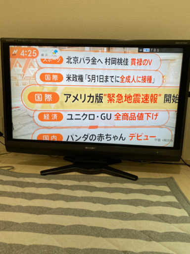 SHARP 40インチ　亀山ブランド　日本製