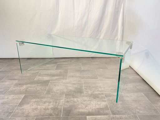 Francfranc フランフラン センターテーブル リビングテーブル ガラス 中古品