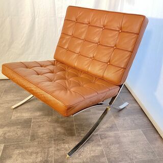 超美品 バルセロナチェア　リプロダクト ソファチェア オットマン付き 1人用 リプロダクト バルセロナチェア 1P ＆ オットマン