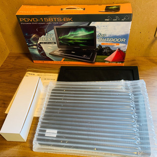 ほぼ新品◇TEES◇充電式15.6インチ ポータブルDVDプレーヤー◇PDVD