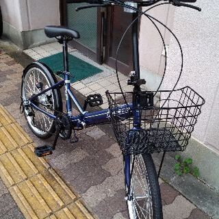 DESERTO 20吋折り畳み自転車 外装6段/ネイビーｘブラックの画像