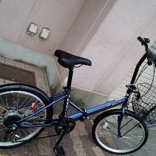 DESERTO 20吋折り畳み自転車 外装6段/ネイビーｘブラックの画像