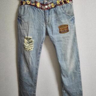 美品　USED加工ダメージデニムパンツ