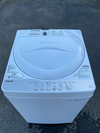TOSHIBA 4.2キロ　洗濯機