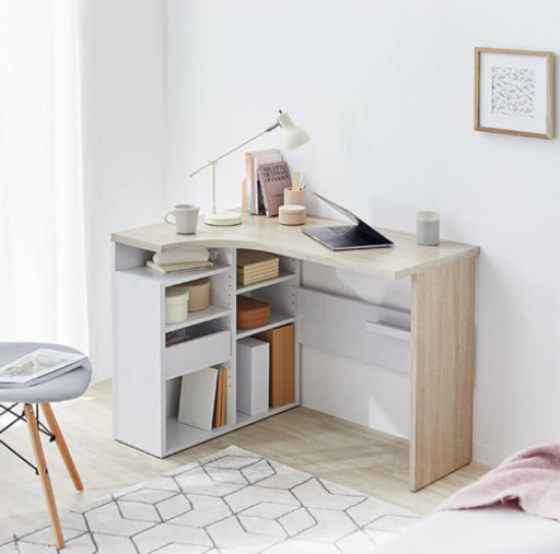 L字型パソコンデスク[LOWYA]100cm幅