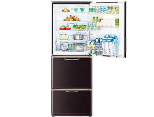 シャープ 3ドア冷蔵庫 SJ-PW35A-T 350L  プラズマクラスター