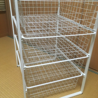 IKEA ワイヤーバスケットフレーム収納