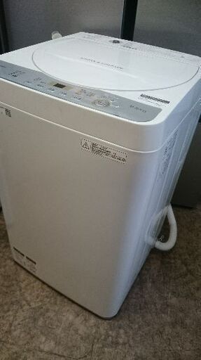 シャープ（SHARP)　ES-GE5C-W 全自動洗濯機　5.5Kg　2019年製　Ag＋抗菌 防カビ加工 おしゃれ着 風乾燥