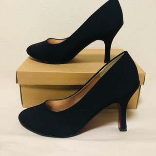 【お譲り致しました】黒 スエードパンプス Lサイズ お譲りします！