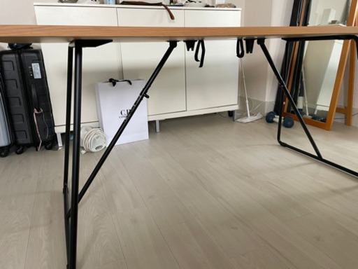 muji 折りたたみテーブル　幅160x奥行き70x高さ72 オーク材