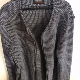 【決まりました！】ニコルクラブフォーメン　ニット　インナージップアップジャケット黒46 ブラックの画像