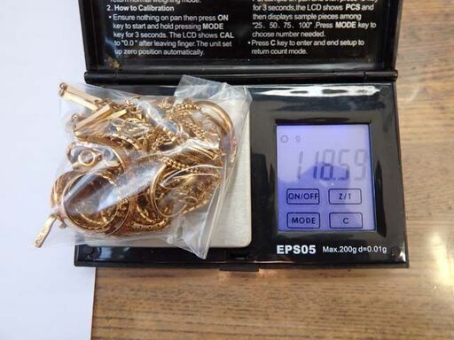 検品済！K18 18金 スクラップ 山 大量 総重量118.5g 投資 投資目的保管 g単価 \5350税別