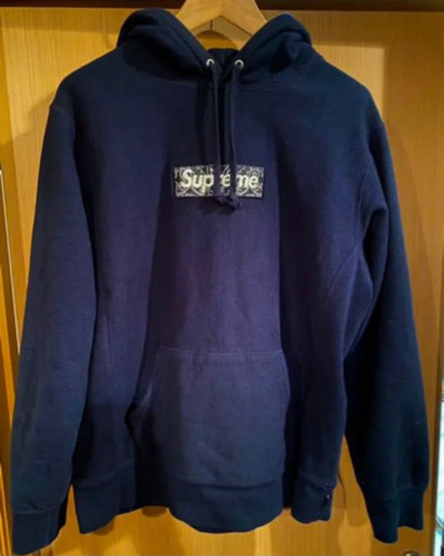 メンズ Supreme bandana boxlogo M NAVY