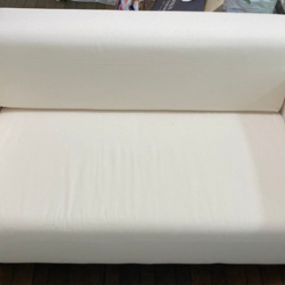【取引中】IKEA 組立式 2人掛けソファ(茶色カバー付)