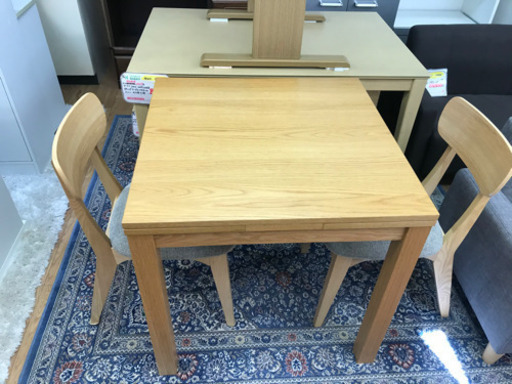 【リサイクルサービス八光　田上店　配達・設置OK】株式会社ミサワ　unico ウニコ 北欧style 伸張式ダイニング テーブル セット VIVO extension table