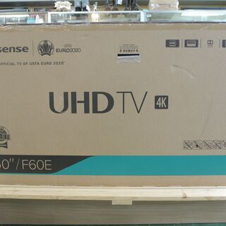 未開封品！Hisense ハイセンス 50型液晶テレビ 50F60E。当店の不具合時返金保証6ヵ月付き。