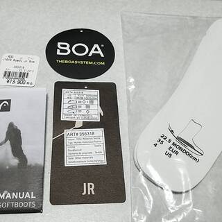 【美品：使用1回】2019 HEAD ヘッド キッズ スノーボード ブーツ ROWDY JR BOA 22.5～23.5cmの画像