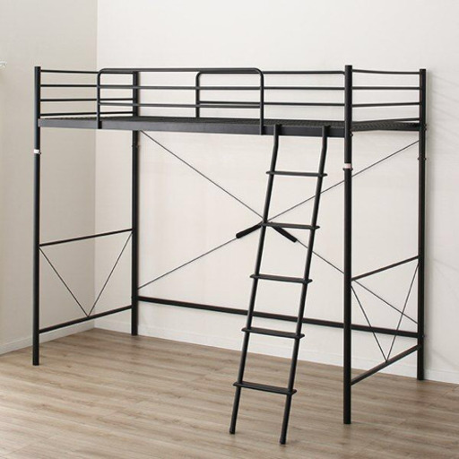 ニトリ　スチールハイベッドセパタ　ブラック