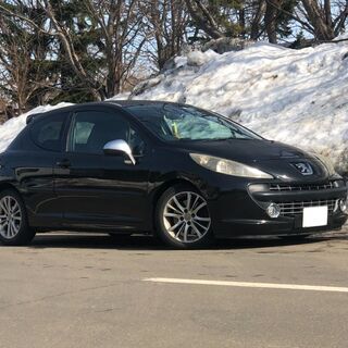 プジョー207GTI 5速MT 175馬力　ブースト2キロ　ダウンサス　夏冬タイヤ付き　バックソナー　車検令和4年8月の画像