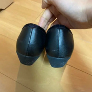 バレエシューズ パンプス 黒24.5cmの画像