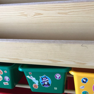 【引取先決定】おもちゃボックス＆絵本棚　一体型収納の画像