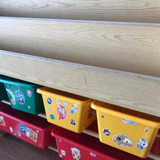 【引取先決定】おもちゃボックス＆絵本棚　一体型収納の画像