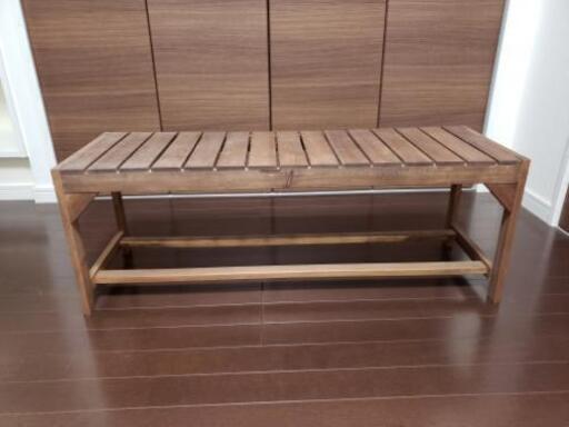 ニトリ購入木製ベンチ