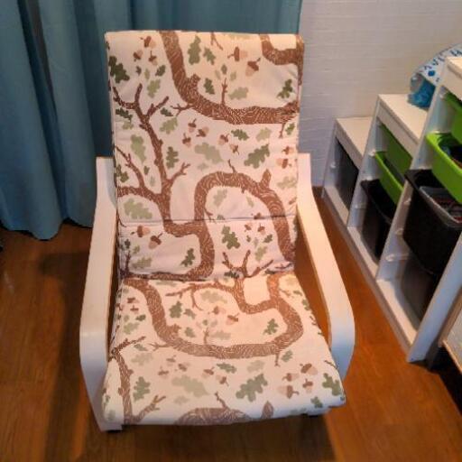 IKEAのチェア　オットマン付