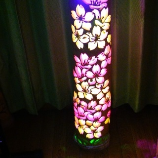 竹灯り　カラー彩シリーズ　〜幻桜〜　竹灯籠　極太孟宗竹 竹灯り カラー彩シリーズ 〜幻桜〜 竹灯籠 極太孟宗竹