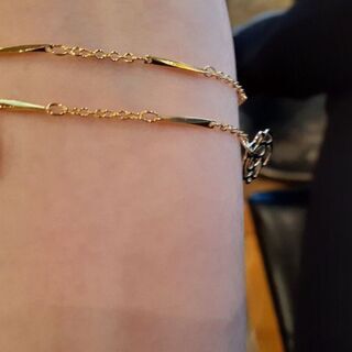 新品　透かし薔薇ブレスレット最高級鍍金デザインチェーン使用の画像