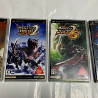 PSP、モンスターハンター、ソフト４本セット
